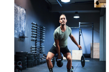 man with weights