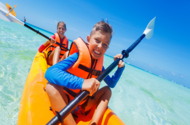 people in a kayak