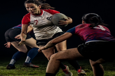 ladies playing rugby