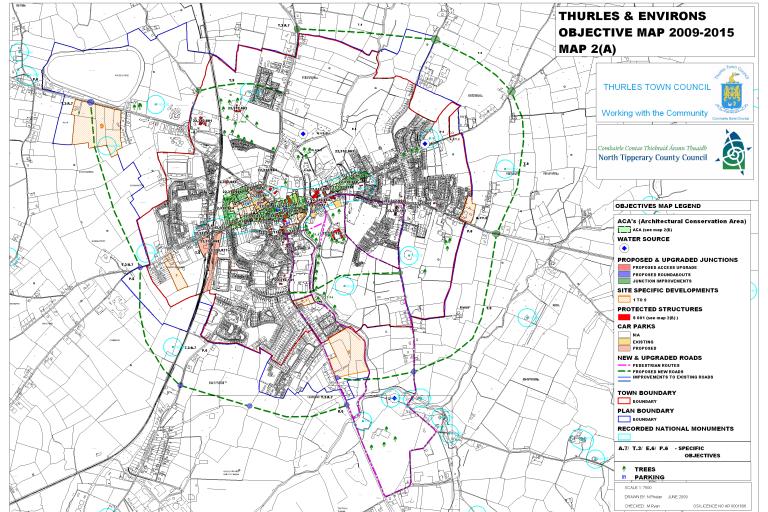 Thurles & Environs Development Plan Objectives MapA