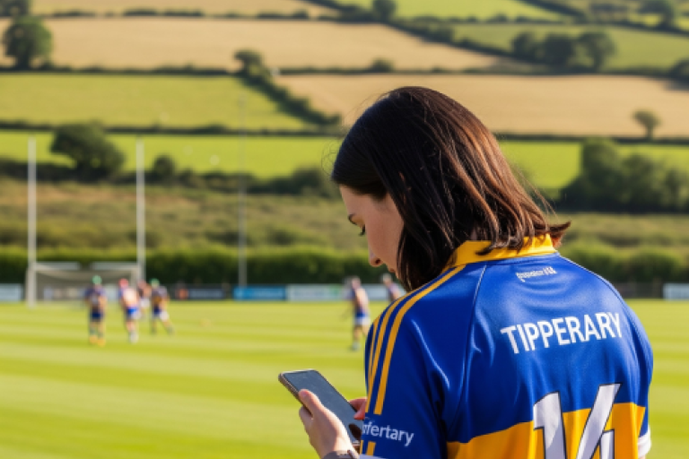 A Woman looking at her phone 