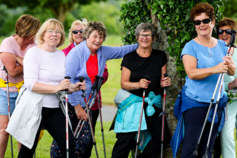 ladies with activator poles