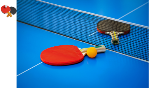 table tennis rackets and table