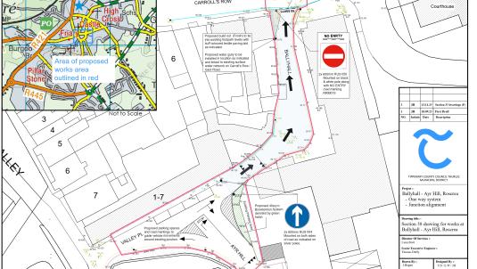 Ayr Hill to Carrolls Row One-way traffic system 