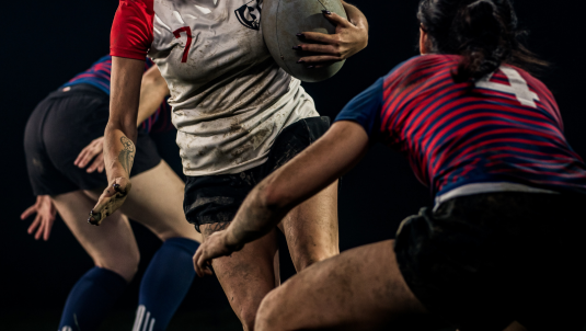 ladies playing rugby