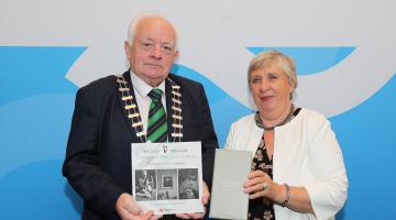 Cathaoirleach of Nenagh MD Cllr. John 'Rocky' McGrath and Madame Genevieve Vacher