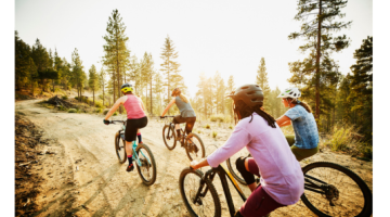 Ladies mountain biking