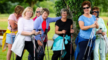 ladies with activator poles